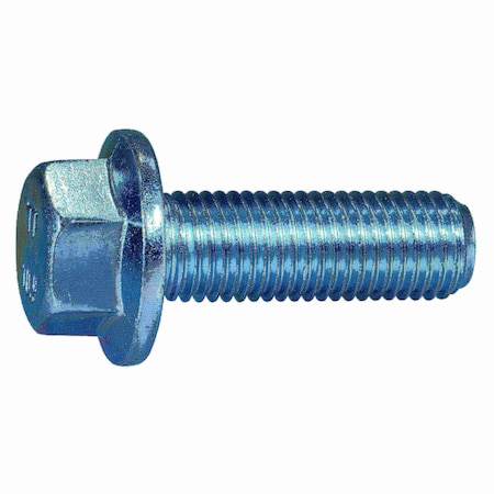 Midwest Fastener Class 10.9, M10-1.25 Flange Bolt, Zinc Plated Steel, 30 mm L, 4 PK 75723